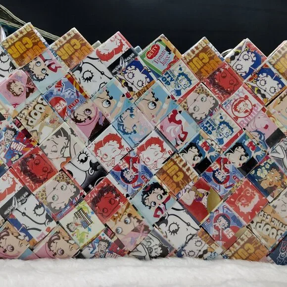 Betty Boop Woven Clutch / Wristlet – Nahui Ollin | Y2K Pop Art & Eco Friendly - Picture 2 of 6